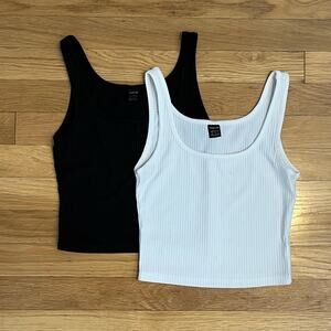 Shein Ribbed Crop Tops x2 - Size XS